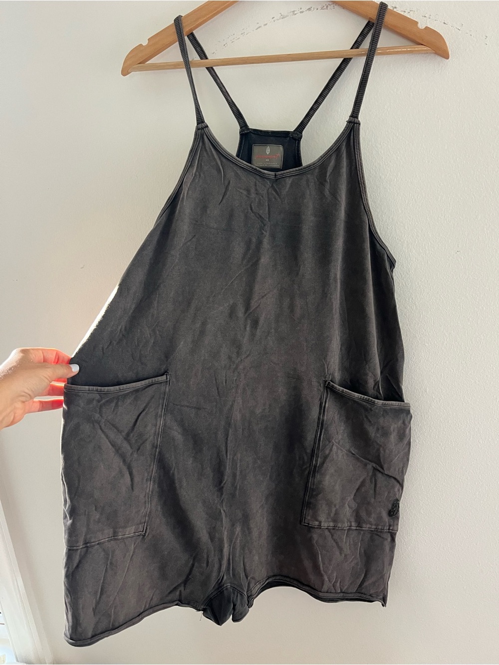 FP Movement - Women's Hot Shot Romper - Washed Black - XS